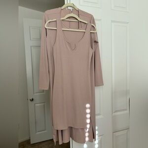 Blush Pink Dress & Cardigan Set • Venus • Women’s S/M • EUC; worn once!